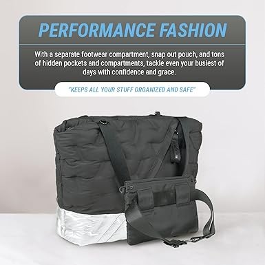 Go 2 Tote Bag Black & Silver