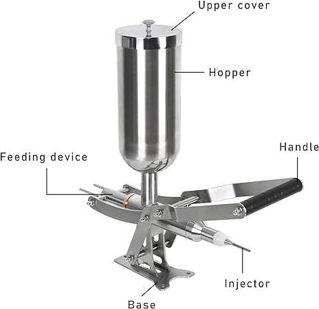 4.5L Manual Jam Filling Machine, Vertical Stainless Steel Donuts Filler, Paste Liquid Churro Cream Fillers - Efficiently Fill Pastries with Ease