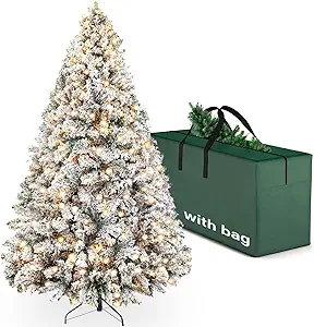 Goplus 6ft Artificial Christmas Tree, Unlit Christmas Pine Tree with 650 PVC Branch Tips, Foldable Metal Stand, Indoor Xmas Full Tree for Office Home Store Party Holiday Decor