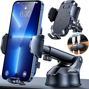 2025 Ultimate Car Phone Stand [98+LBS Powerful Suction and Military Grade] [Patent and Safety Certificate] Phone Stand Truck Stand (Black) Suitable for iPhone 16 Pro Max Samsung Dashboard Windshield V