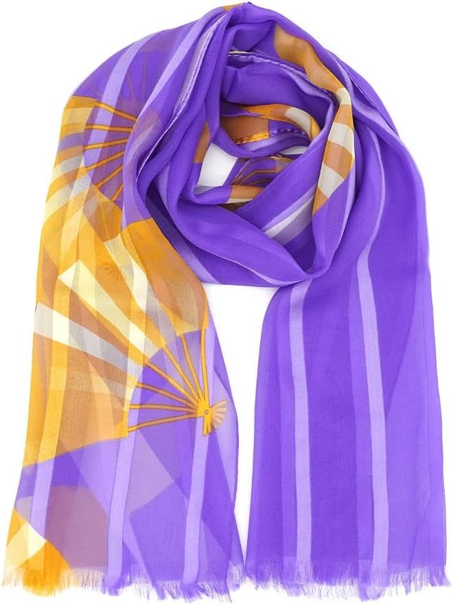 Yokohama Japanese Silk Scarf for Women – Perfect for Spring, Fall & Winter