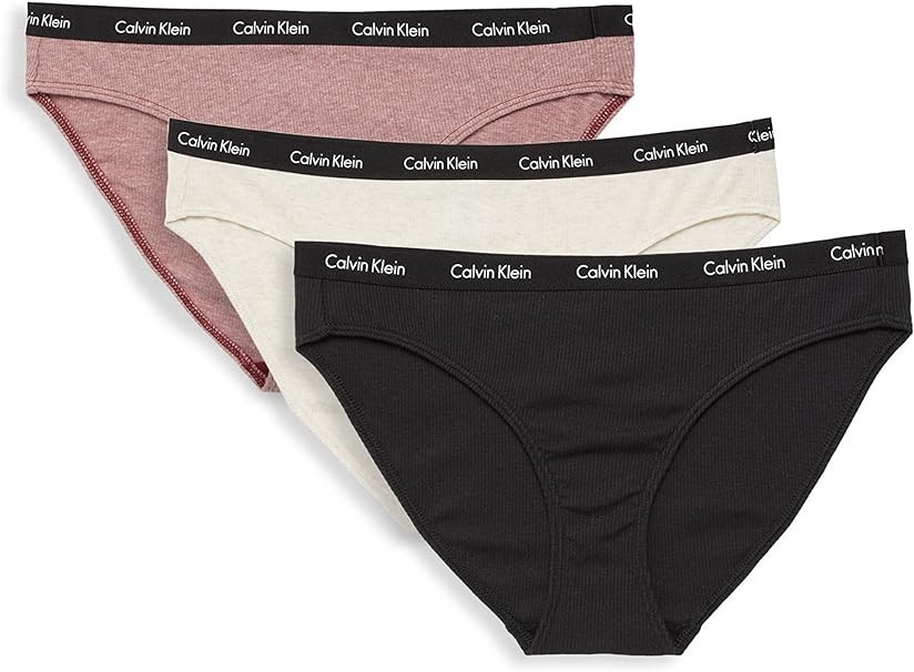 Calvin Klein Women`s 3 Pack Carousel Cotton Bikini Panty