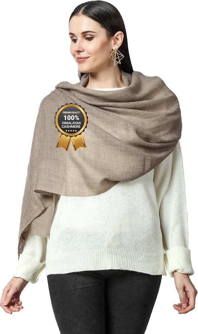 PASHWRAP 100% Himalayan Cashmere Wrap | Lightweight Cashmere Scarf | Ultra Thin Kashmiri Pashmina Shawl | Ideal For Travel