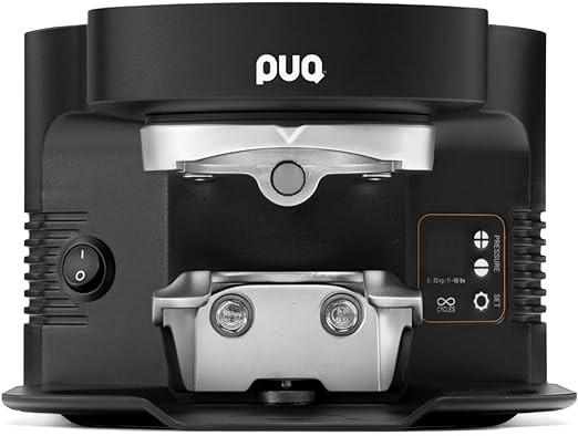 PUQpress M3 Automatic Coffee Tamper, Calibrated Espresso Tamper, Fits Mahlkonig E65S & E65S GBW Grinders, Adjustable Tamping Profiles & Pressure, Precise & Level