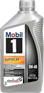 Mobil 1 Supercar Advanced Full Synthetic Motor Oil 0W-40, 6-piece 1 quart