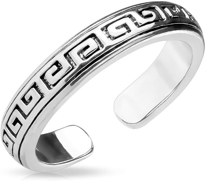 Bungsa Irrgarten Toe ring Narrow Silver Ladies brass (serrated foot ornament toe ring * ring bend adjustable), brass, gemstone free