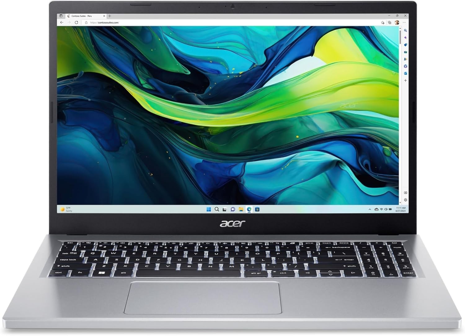 Acer Aspire Go 15 Ultra-Thin Laptop | 15.6-inch Full HD IPS 1080P Monitor | Intel Core i3-N305 | Intel UHD Graphics | 8GB LPDDR5 | 128GB HD | Wi-Fi 6 | AI PC | Windows 11 Home in S Mode | AG15-31P-394