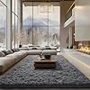 Zentavio Area Rugs for Living Room Grey Rugs for Bedroom 4x6 Carpet Fluffy Fuzzy Soft Shag Aesthetic Plush High Pile Gray Throw Rug for Nursery Kids Room Dorm