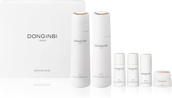 DONGINBI Red Ginseng Moisturizing & Firming Set EX, Anti-Aging Korean Skin Care, Routine Kit for Smooth, Radiant Skin by KGC