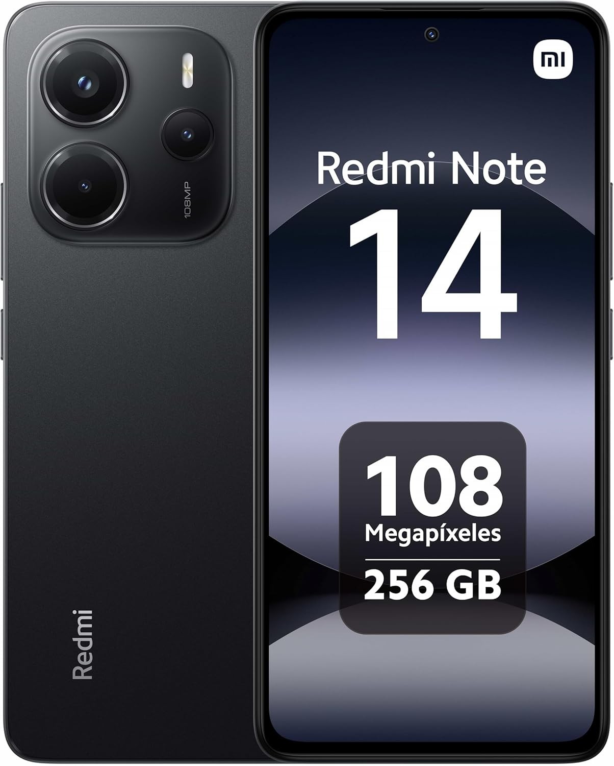 Xiaomi Redmi Note 14 4G LTE (for Tmobile Mint Tello Global) (256GB + 8GB) 6.67" 120Hz 108MP AI Camera Global Version Dual Sim (Midnight Black)