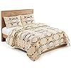PENDLETON White Sands King/Cal King Quilt Bedding Set with 2 Shams Premium Cotton Lightweight Quilted Bedspread Coverlet for Bed Rustic Home Decor Washable, 110-inch x 96-inch, Beige Diamond Print