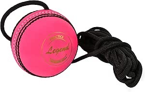 SS Hanging Ball for Bat Knocking and Practice with Reaction String (Embossed Seam & Threaded Seam)