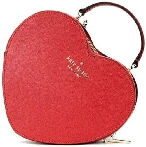 Kate Spade New York Love Shack Heart Purse Crossbody Handbag (Candied Cherry)