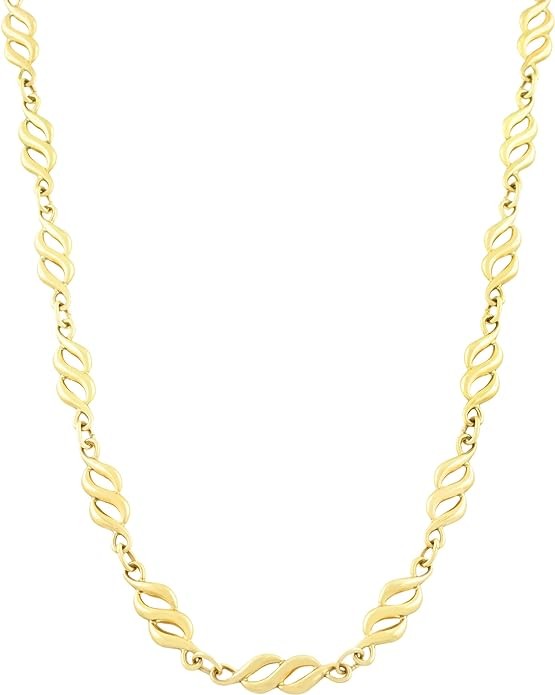 10k Gold 4.8mm Infintiy Necklace (45.72cm)