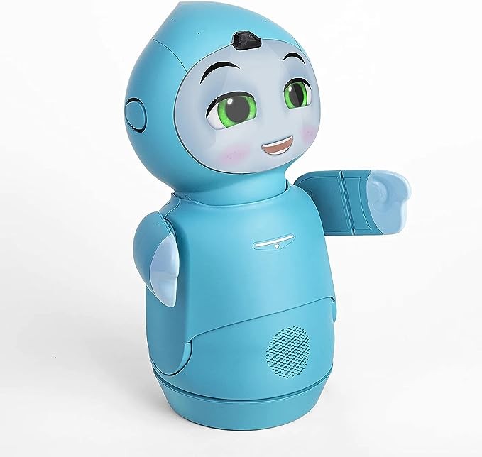 Moxie Robot, Conversational Learning Robot for Kids 5-10, GPT-Powered AI Technology, Increases Social Confidence, Articulating Arms & Emotion-Responsive Camera, Birthday Gift Boys and Girls