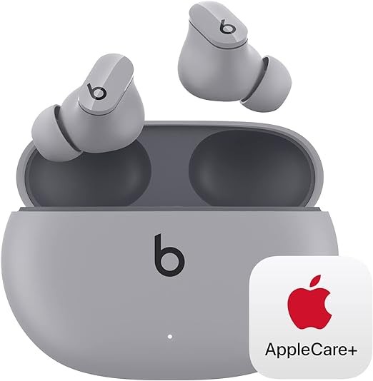 Beats Studio Buds - True Wireless Noise Cancelling Earbuds - Moon Gray with AppleCare+ (2 Years)
