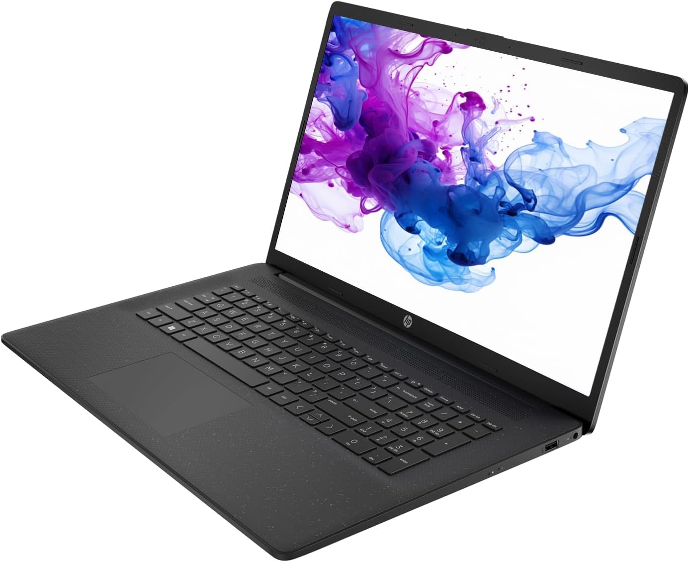 HP Essential 17 Laptop, 17.3" FHD Display, AMD Ryzen 7 7730U, 16GB RAM, 1TB SSD, Webcam, HDMI, Wi-Fi 6, Windows 11 Home, Black
