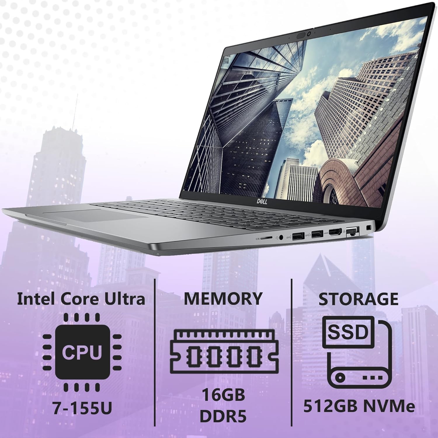 Oemgenuine 2024 Latitude 5550 Business Laptop 15.6-inch FHD Intel Ultra 7-155U (Beats i7-1355U), 16GB DDR5 RAM, 512GB NVM, Wi-Fi 6E, BT, backlit keyboard, HD network camera, RJ-45, Win 11Pro