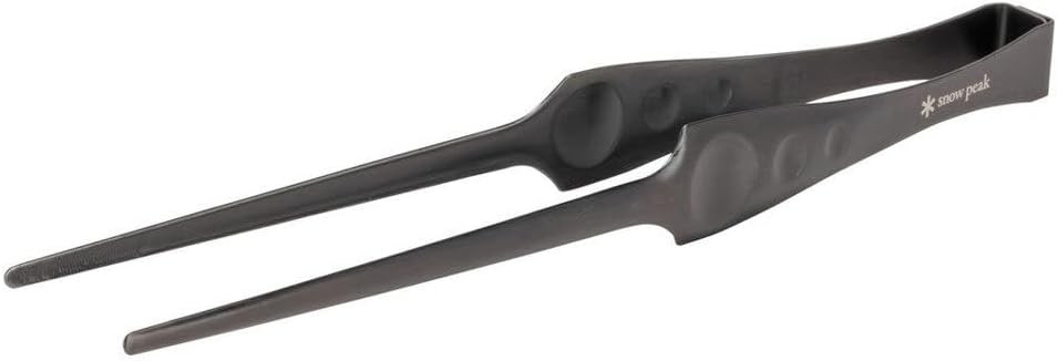 Snow Peak Pitts CS-370 Stainless Steel Tongs, For BBQs, Tapered Design, Corrosion Resistant, Outdoor Camping