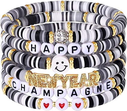 XOCARTIGE Surfer Heishi Bracelets for Women Stackable Rainbow Vinyl Disc Clay Beaded Stretch Bracelets Elastic Layering Friendship Bracelets Boho Summer Beach Jewelry