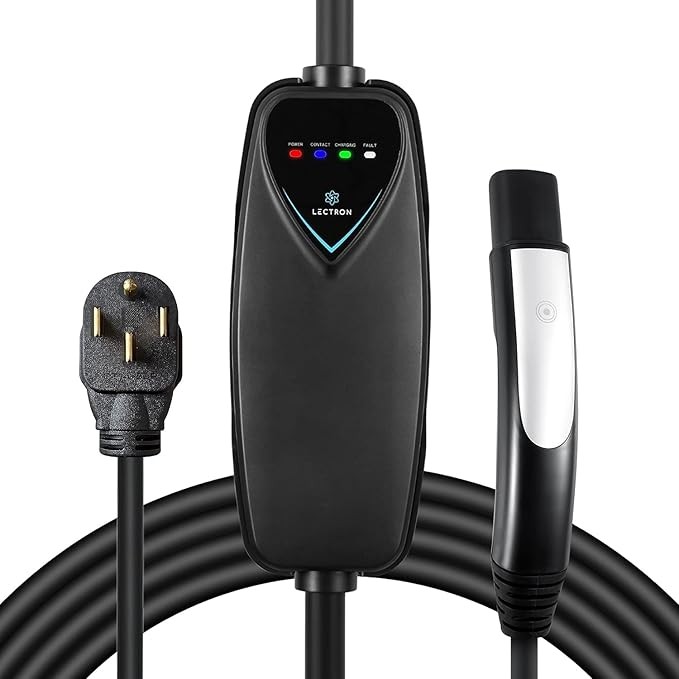 Lectron Level 2 Tesla Charger - 240 volts,40 amps,NEMA 14-50 plug, 16-foot extension cable - Tesla Portable electric Car charger - Compatible with all Tesla models 3/Y/S/X