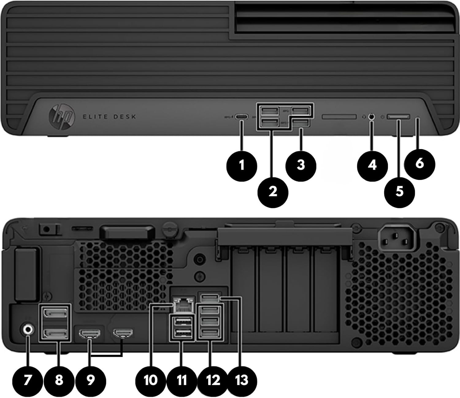 VCI HP Elite 800 G9 SFF, Intel i7-13700 (16 cores, Beats Intel i9-12900), 16GB DDR5 RAM, 256GB SSD, Wi-Fi, Bluetooth, wired KB and mouse, Win 11 Pro 64-bit, business desk Computer small model
