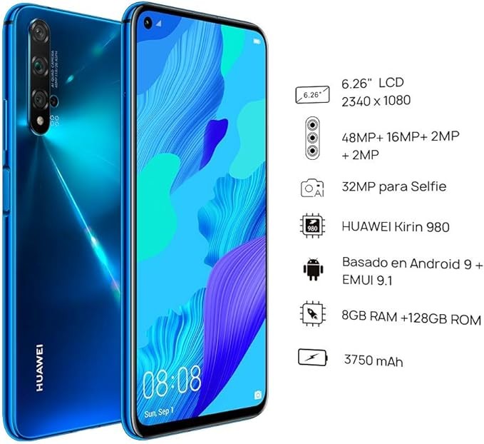 Huawei Nova 5T YAL-L21 128GB 6GB RAM International Version - Crush Blue