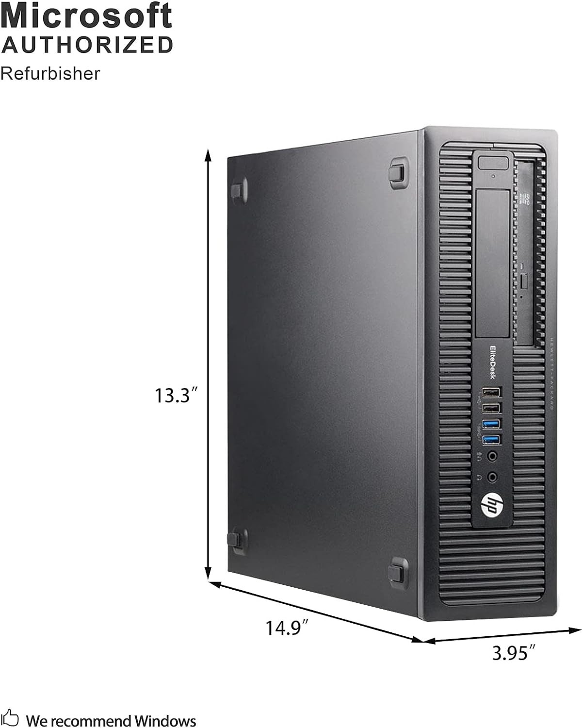 HP Elite 800G1 Desktop Computer Package - Intel Quad Core i5 3.3GHz, 16GB RAM, 240GB SSD 2TB HDD, Windows 10 Pro, Dual 19 inch Monitors, Keyboard, Mouse (Renewed)