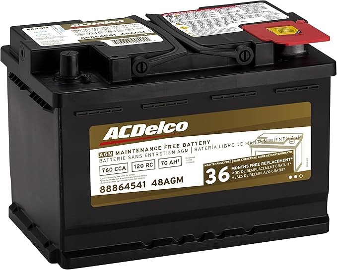 ACDelco Gold 48AGM (88864541) 36-month warranty AGM BCI Group 48 battery