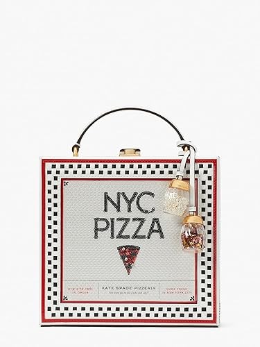 kate spade new york Women's Slice Printed Spazzolato Leather 3D Pizza Box Top Handle